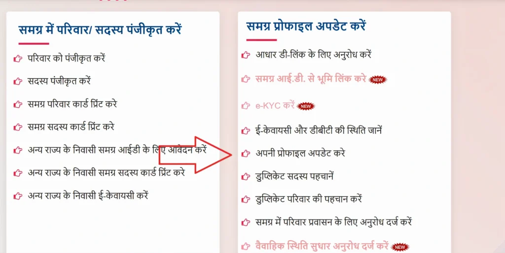 Samagra Profile Update